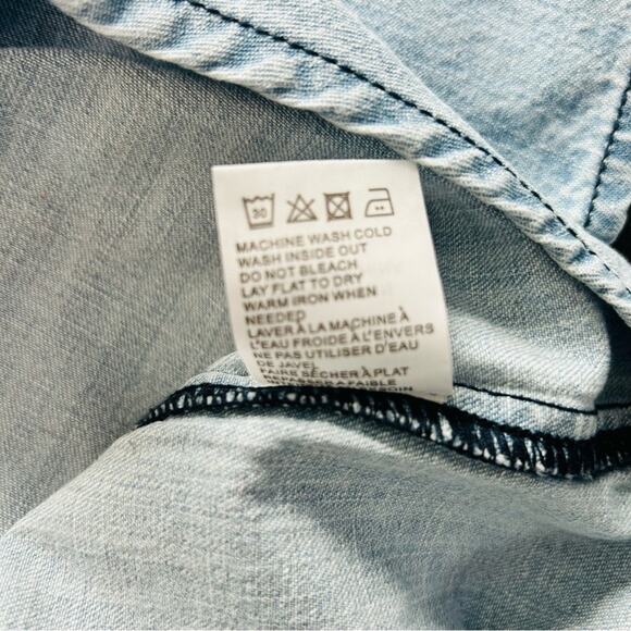 Free People x Sandrine Rose - NWT Western Short Sleeve Denim Shirt - Picture 12 of 12